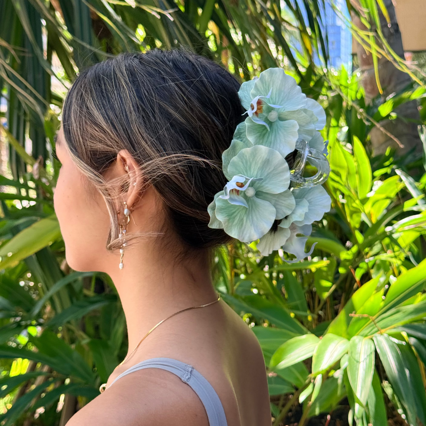 Double Orchid - Seafoam