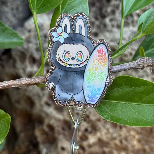 Lei'd Back Energy Surfboard Badge Reel