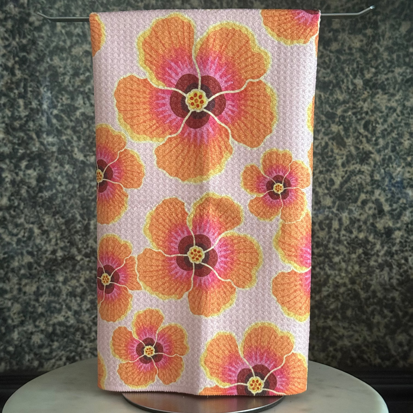 Rainbow Hibiscus Microfiber Towel | Collab x Reiko