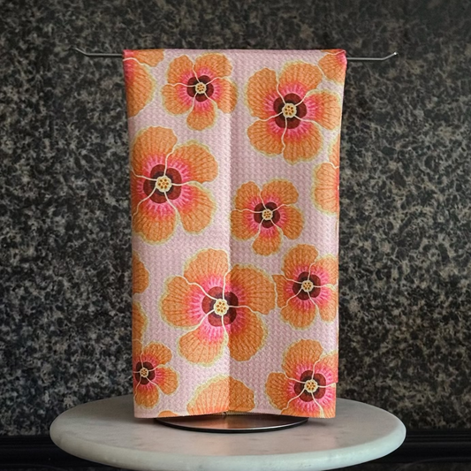 Rainbow Hibiscus Microfiber Towel | Collab x Reiko