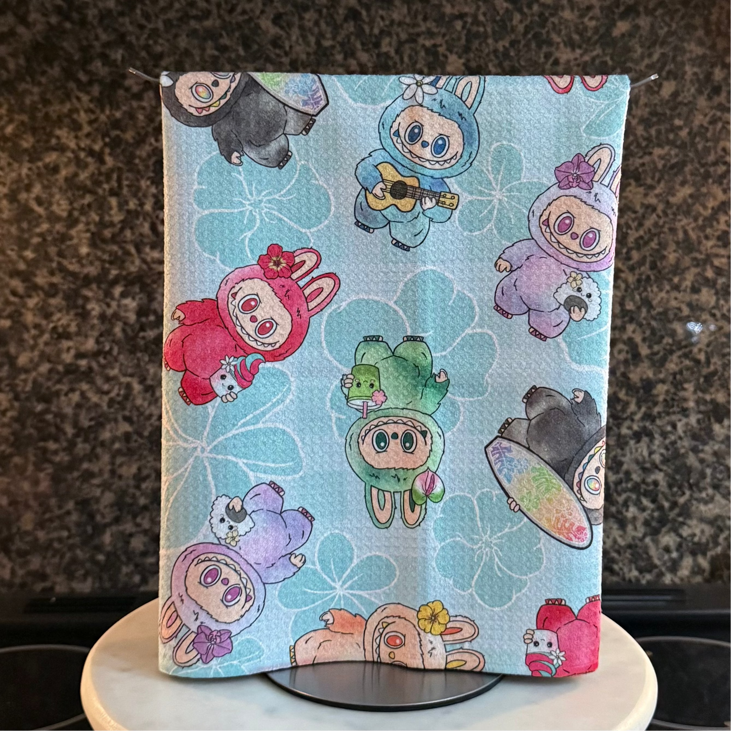 Leibubu Palaka Puas Microfiber Towel Blue | Collab x Reiko