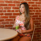Kyla Romper Plumeria Watercolor