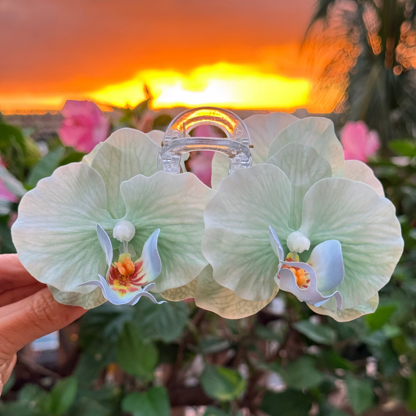 Double Orchid - Seafoam