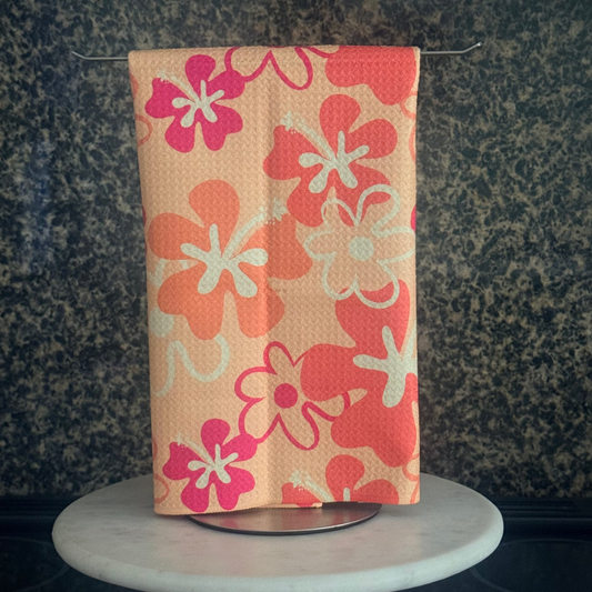 Retro Puas Plumeria Mircrofiber Towel| Collab x Reiko
