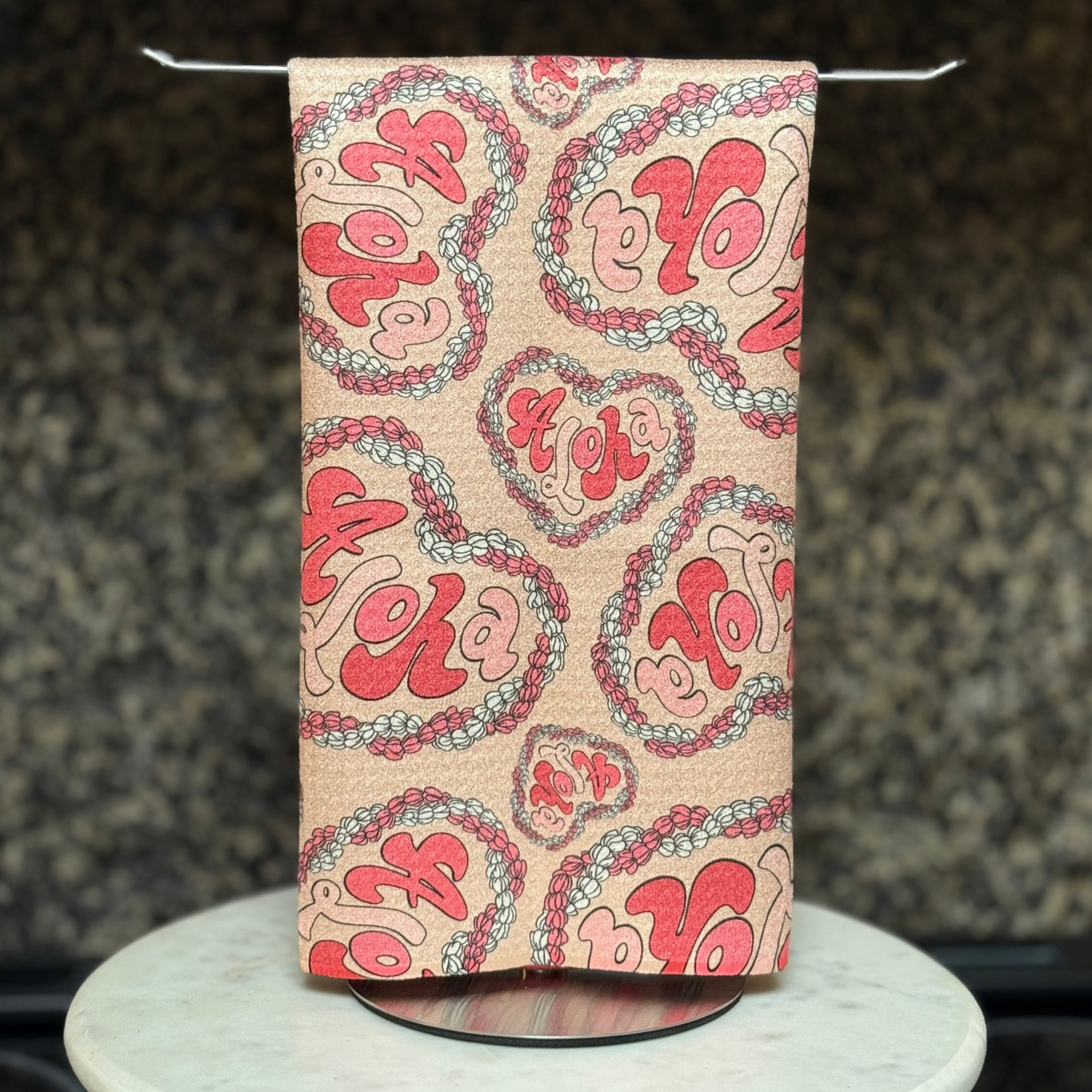 Aloha Hearts Microfiber Towel | Collab x Reiko