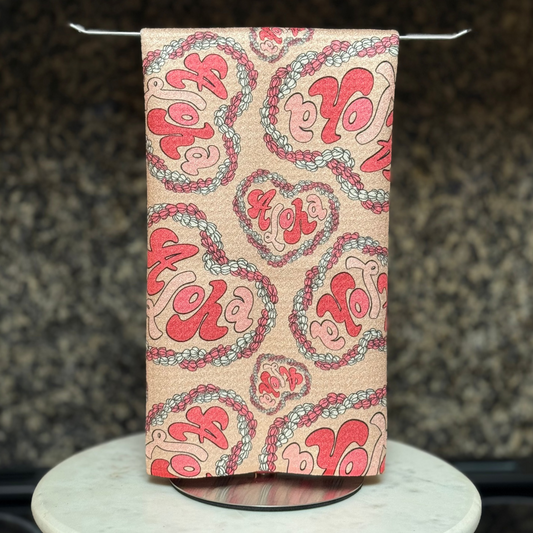 Aloha Hearts Microfiber Towel | Collab x Reiko