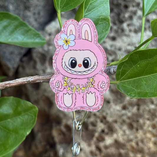 Leibubu Plumeria Lei Badge Reel