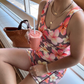 Kyla Romper Plumeria Watercolor