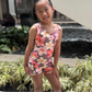 Kyla Romper mini Plumeria Watercolor