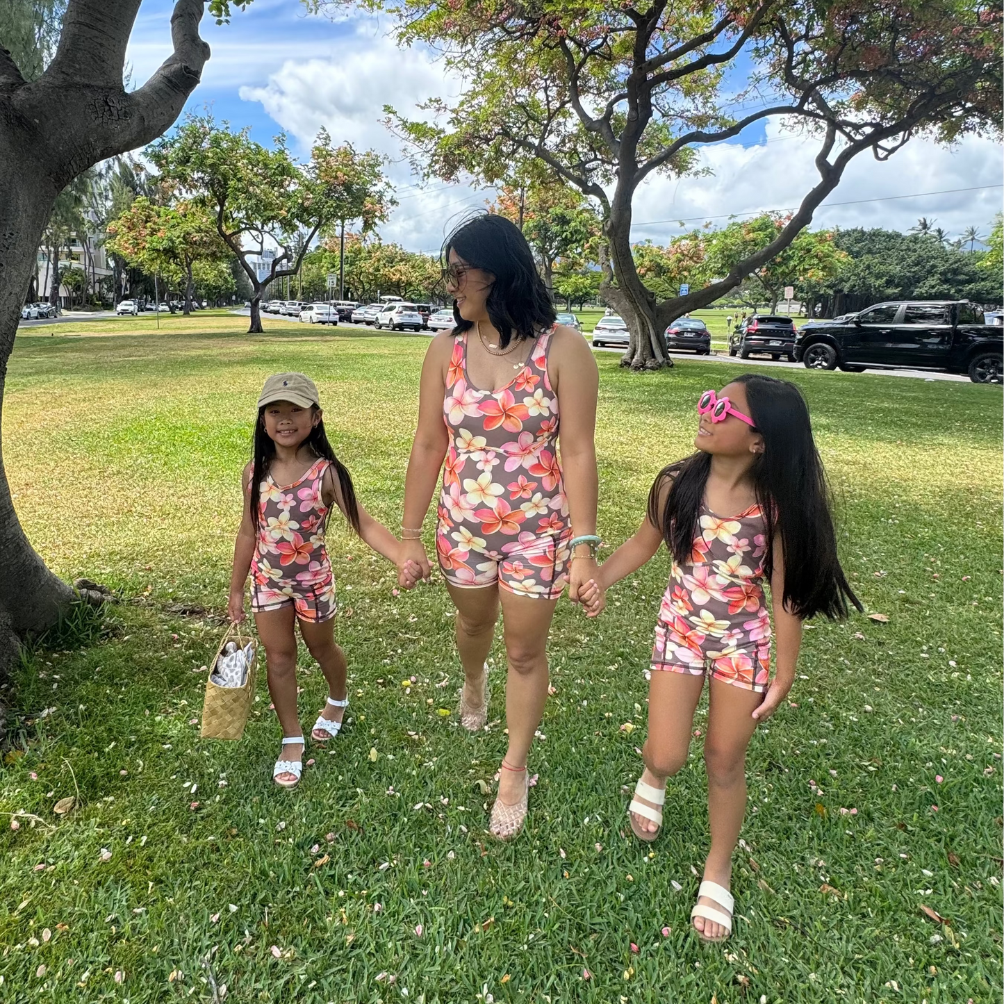 Kyla Romper Plumeria Watercolor