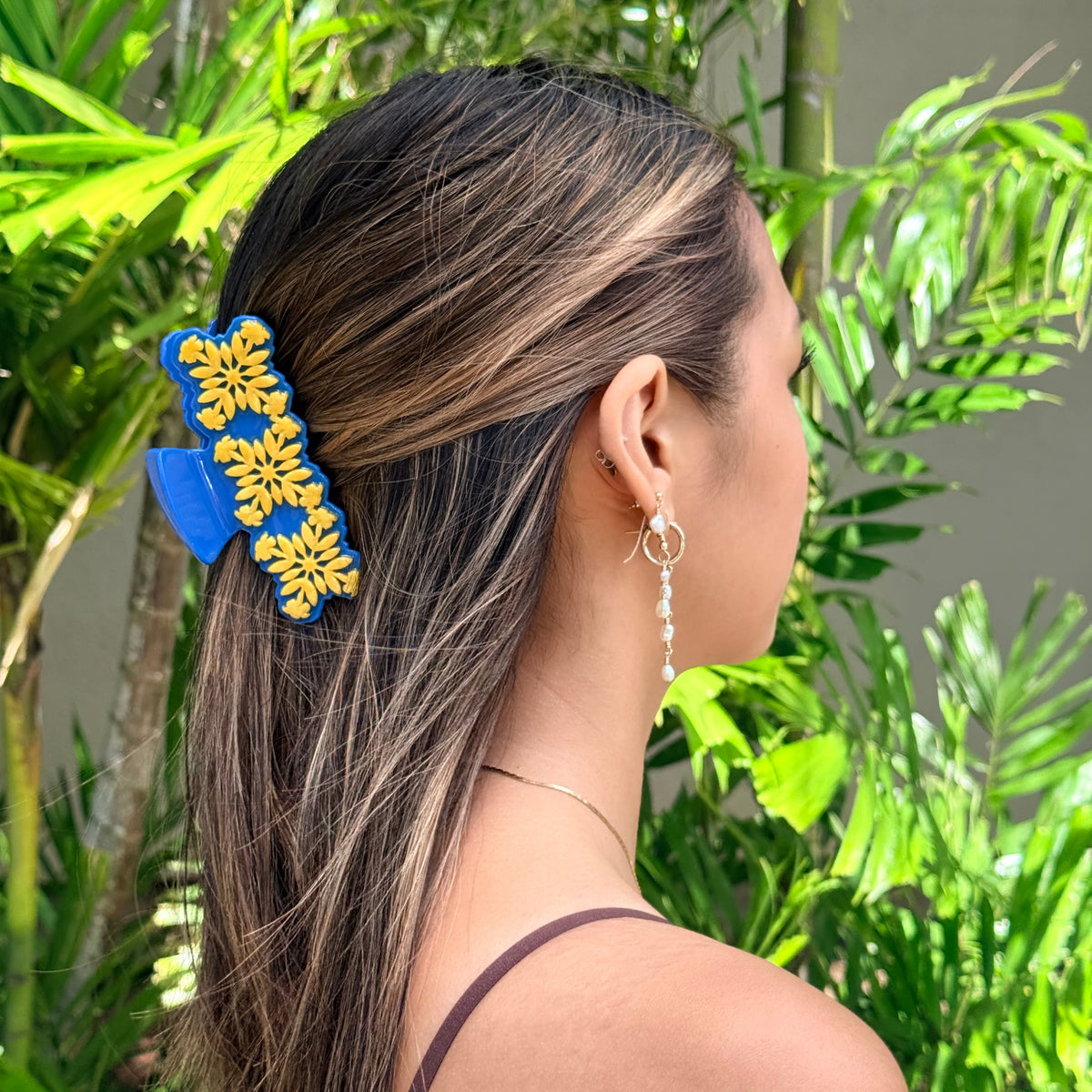 Blue + Yellow Puakenikeni 3D Kuiki triple Claw | Collab x Little Drops of Aloha