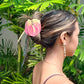 Rainbow Anthurium Watercolor Hair Claw