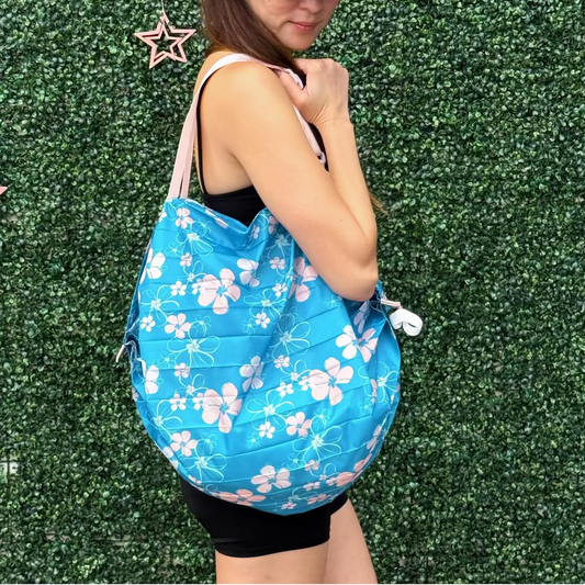 Shappa Tote Plumeria blue