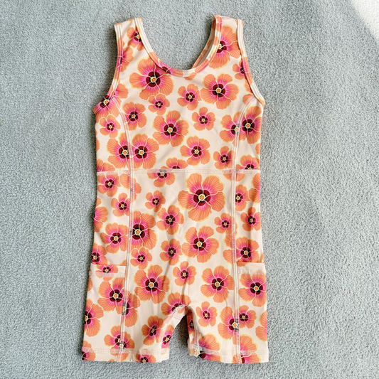 Keiki Romper Rainbow Hibiscus