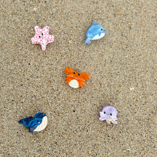 Mini Ocean Animals Claw Clips