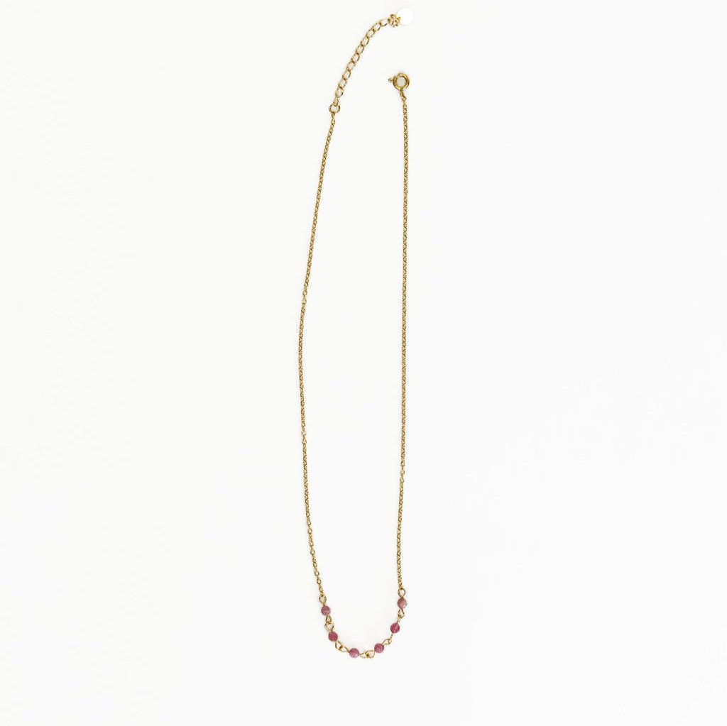 Pink Tourmaline Necklace